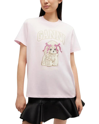 Ganni Poodle T-Shirt Chalk Pink