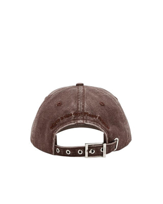 Ganni Washed Canvas Cap Chocolate Plum