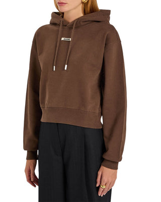 Jacquemus Gros Grain Hoodie Brown