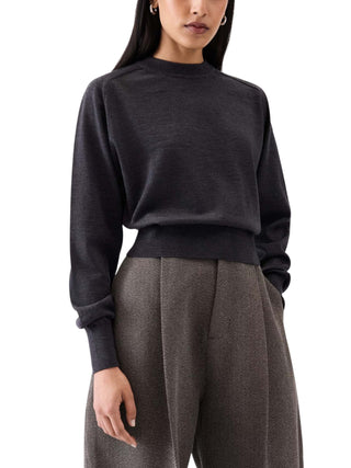 Jacquemus Logo Embroidery Wool Sweater Grey