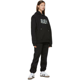 Ader Error Exclusive Tape Logo Hoodie Black