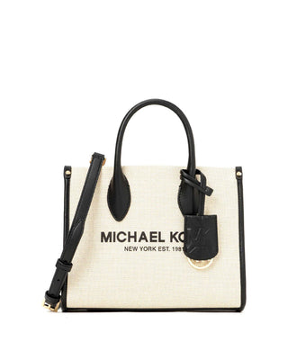 Michael Kors Mirella Small Canvas Shopper Crossbody Black