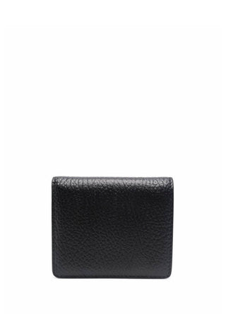 Maison Margiela Heavy-grain Bi-fold Wallet In Black