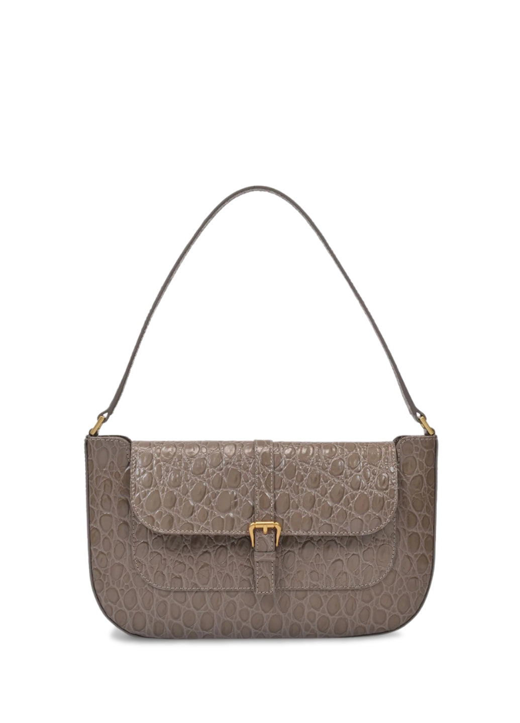 By Far Miranda Grey Croco Embossed Leather ROOMS