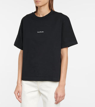 Acne Studios Logo cotton jersey T-shirt Black